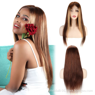 4/27 1B/27 Highlight Wig 13x4 Straight Lace Front Human Hair Wigs  Piano Color Lace Closure Wig